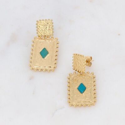 Golden Cardi earrings with Apatite stone
