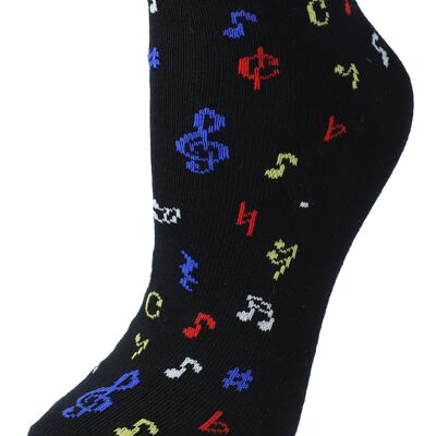 black music socks with colorful notes