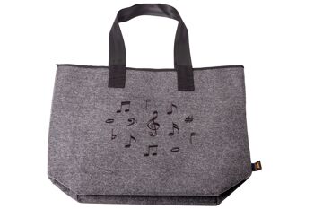 Sac anse feutre notes noires 1