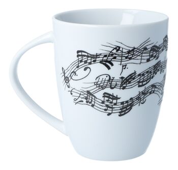 Mugs avec anses à motifs musicaux, différentes variantes 2