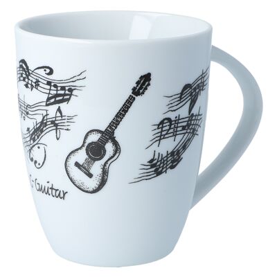 Mugs with handles with musical motifs, different variants