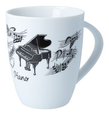 Mugs avec anses à motifs musicaux, différentes variantes 1