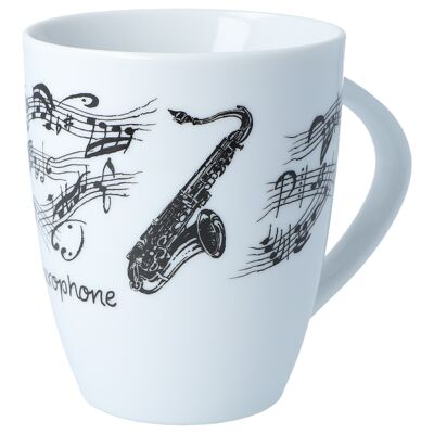 Mugs avec anses à motifs musicaux, différentes variantes