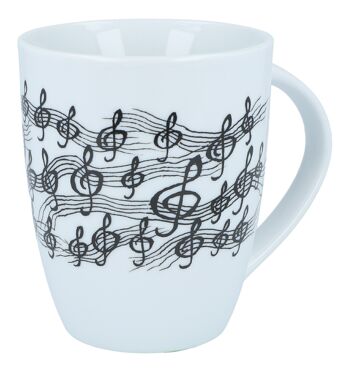 Mugs avec anses à motifs musicaux, différentes variantes 1