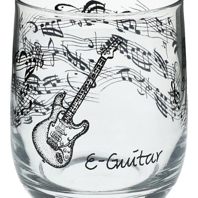 Glass with musical motifs, different variants