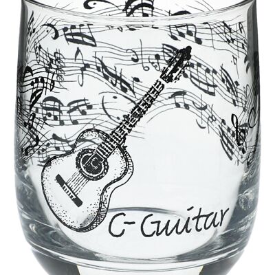 Glas mit musikalischen Motiven, verschiendene Varianten
