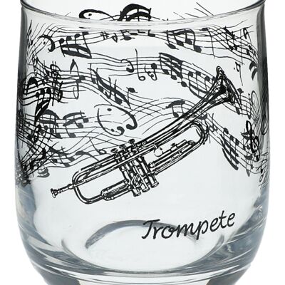 Glas mit musikalischen Motiven, verschiendene Varianten