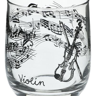 Glas mit musikalischen Motiven, verschiendene Varianten