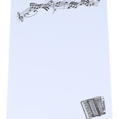 Bloc de notas DIN A6 con motivos musicales
