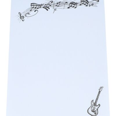 Notepad DIN A6 with music motifs