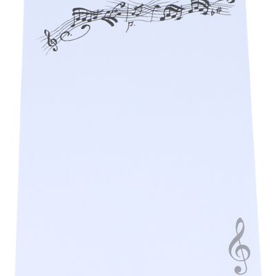 Bloc-notes DIN A6 avec motifs musicaux