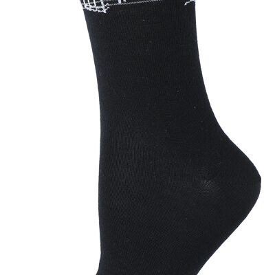 Music socks with woven sheet music