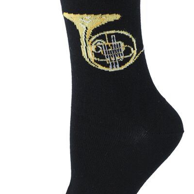 Music socks horn, brass band music