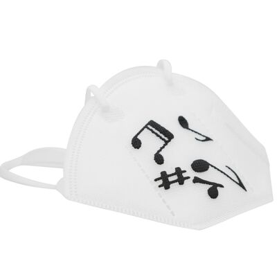 FFP2 mask with mix of notes print