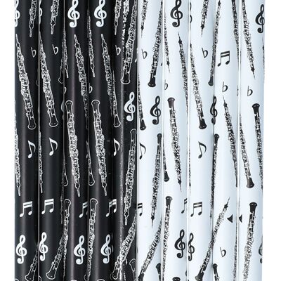 Music Pencils with Instruments and Decorative Gem (Pack of 10)