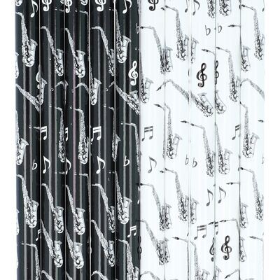 Music Pencils with Instruments and Decorative Gem (Pack of 10)