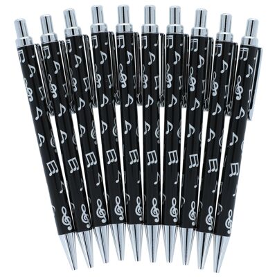 Music Theme Metal Ballpoint Pens (Pack of 10)