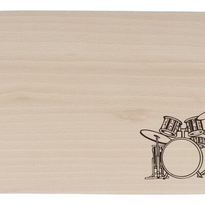 Cutting board printed with musical motifs