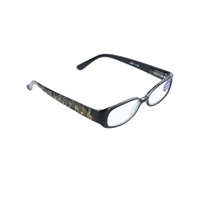 Music themed reading glasses with staves and notes