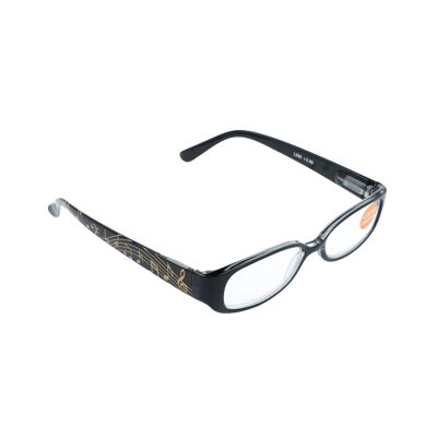 Music themed reading glasses with staves and notes