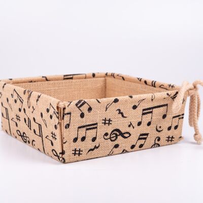 Jute box with different notes, basket