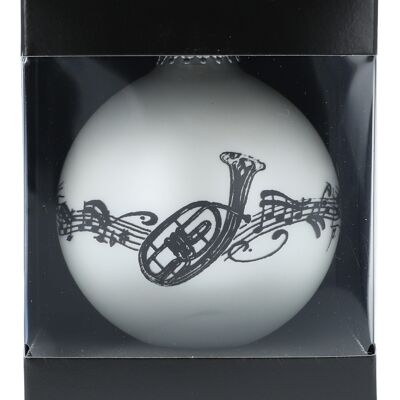 boule de Noël musicale dans la boîte cadeau