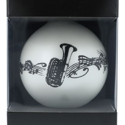 boule de Noël musicale dans la boîte cadeau