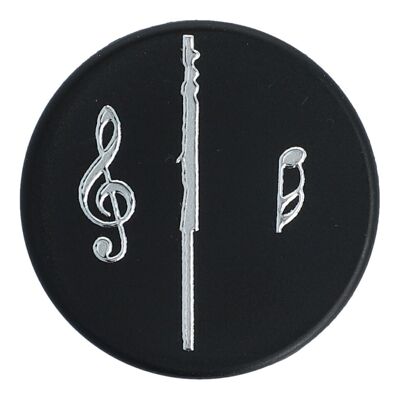 Magnets with instruments and music motifs, black/silver