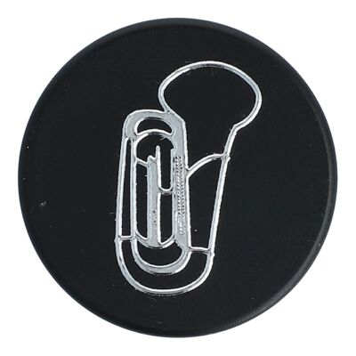 Magnets with instruments and music motifs, black/silver