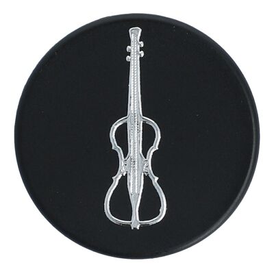 Magnets with instruments and music motifs, black/silver