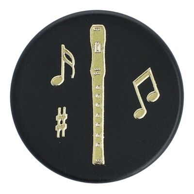 Magnets with instruments and music motifs, black/gold