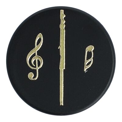 Magnets with instruments and music motifs, black/gold