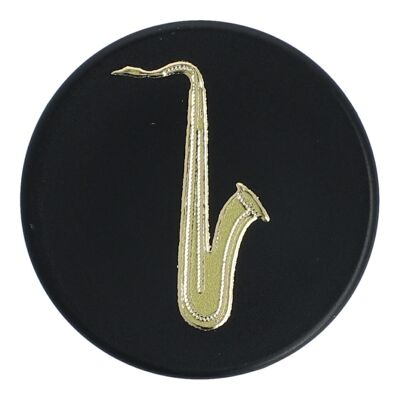 Magnete mit Instrumenten und Musik-Motiven, schwarz/gold