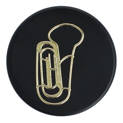 Magnets with instruments and music motifs, black/gold