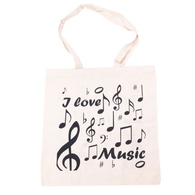 Tote bag "I love Music"