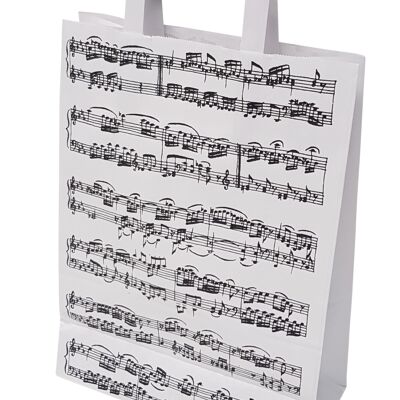 white paper carrier bags with staves, 20 pieces