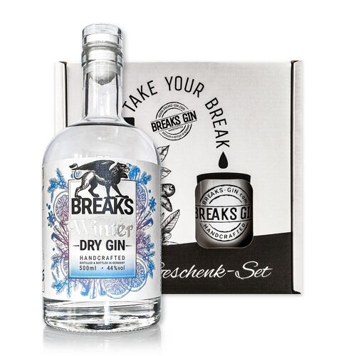 GESCHENK-SET Winter GIN 500ml • BECHER • VERPACKUNG