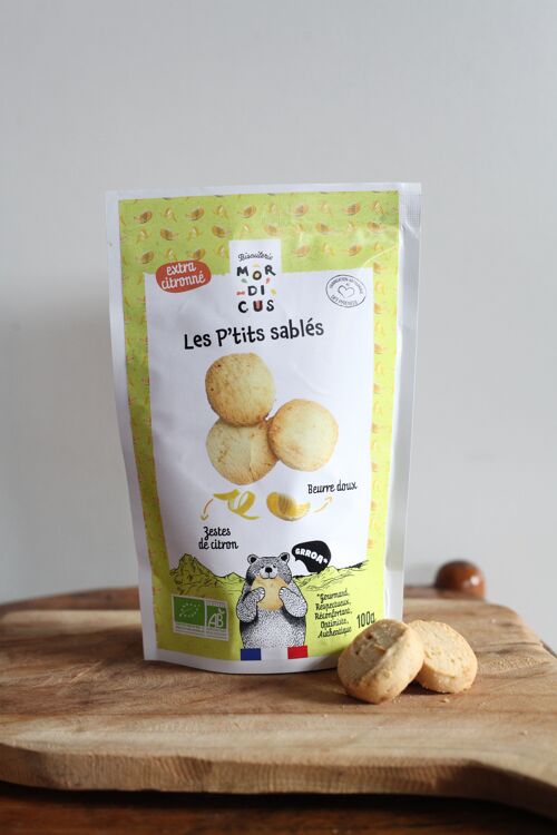 GAMME BIO - BISCUITS SUCRÉS - Sablés Zestes de citron - SACHET STAND UP