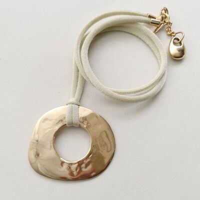 Abril 22 Necklace Plated-Sand-In Gold 18K