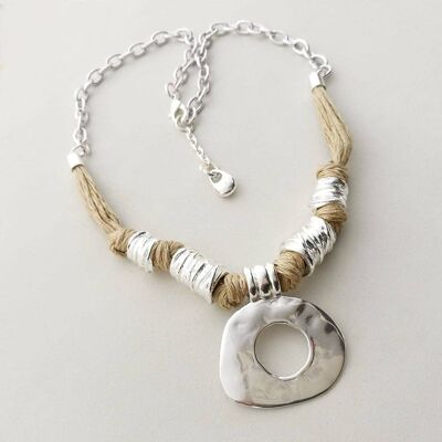 April KT Halskette Plattiert-Sand-In Silber 925