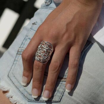 Bague Candela F2 Plaqué-Argent- 4