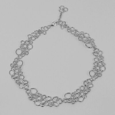 Clara 4 Necklace Plated-Silver-
