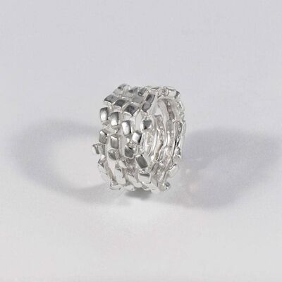 Anello Lana D3 Placcato-Argento-