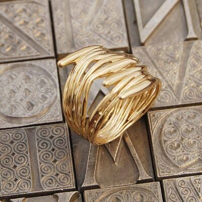 Momo 10 Ring-925 Solid Sterling Silver-Gold