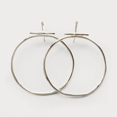 Momo 13 Earring-Brass-Silver