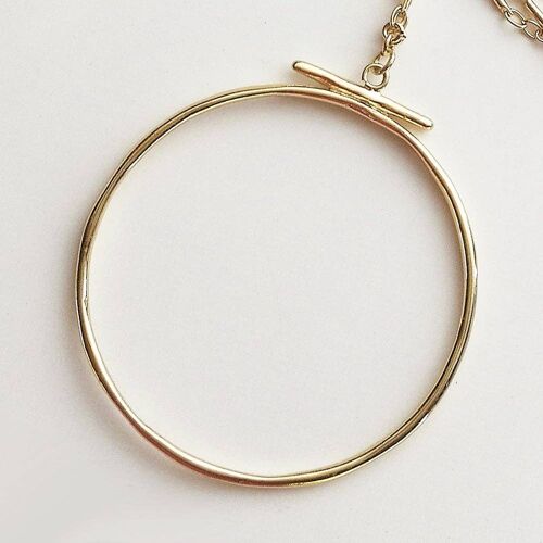 Momo 13 Necklace-Brass-Gold
