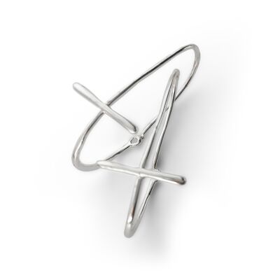 Momo 14 Earring-Brass-Silver