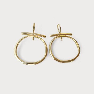 Momo 18 Earring-Brass-Gold