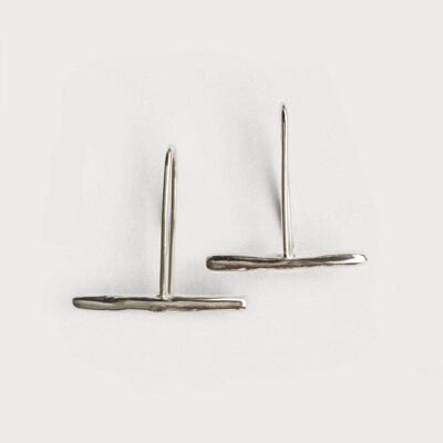 Momo 41 Earring-Brass-Silver