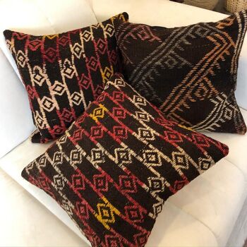 Lot de 2 : housse de coussin en laine Tyche Kilim | 40 x 40 cm 2